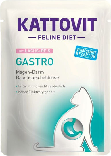 Kattovit Feline Wet Food for Adult Cats in Pouches with Poultry Diet, Gluten-Free 12x85gr