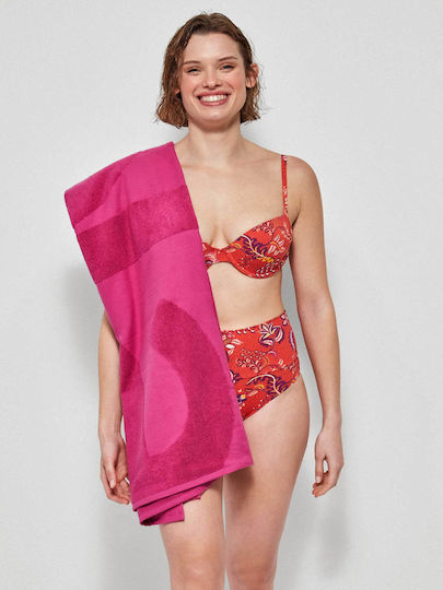 Gisela Beach Towel Cotton Fuchsia 95x140cm.