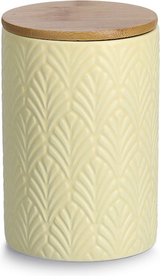 Zeller Vase General Use with Airtight Lid Ceramic Yellow 720ml