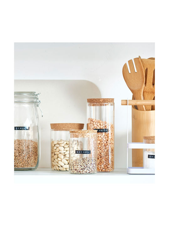 Zeller Vase General Use with Lid Glass Transparent 550ml