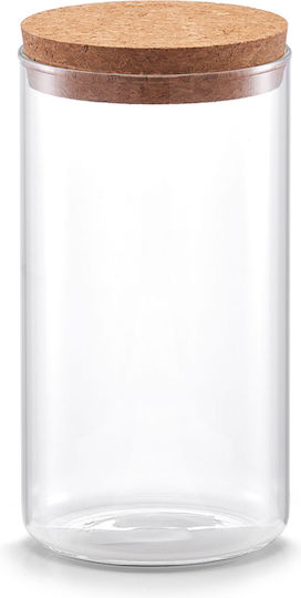 General Use Glass Jar with Lid Transparent 1100ml