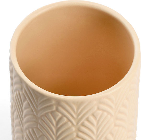 Zeller Vase General Use with Airtight Lid Ceramic Orange 720ml