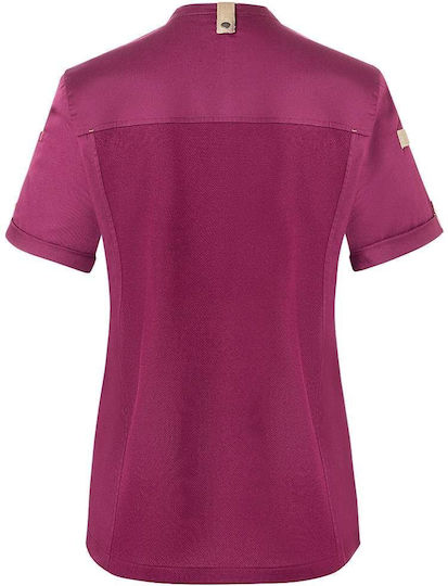Karlowsky Coat Chef 100% Cotton made Female Fuchsia with Short Sleeve