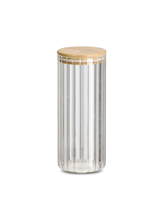 Zeller General Use Glass Jar with Airtight Lid Transparent 1100ml 1 Piece
