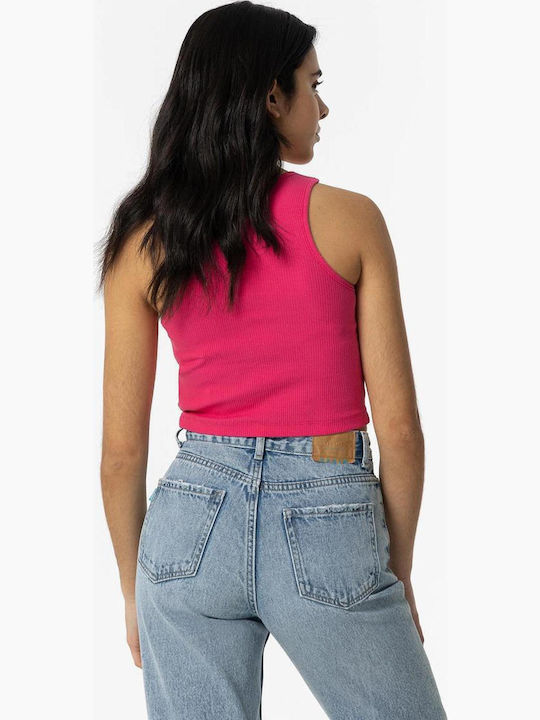 Kids' Crop Top Sleeveless Fucshia