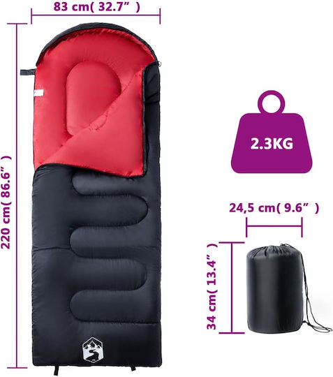 vidaXL Sac de dormit Single Roșu