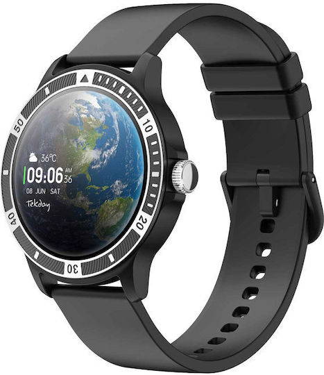 656530 42mm Smartwatch mit Pulsmesser (Schwarz)