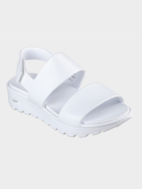 Skechers Arch Fit Footsteps Day Women's Flat Sandals in White Color