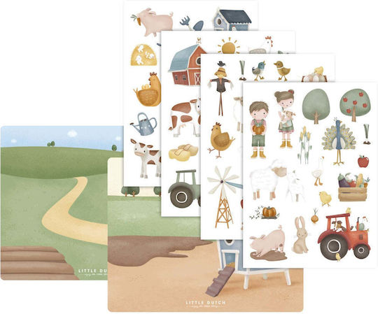 Little Dutch Αυτοκόλλητα Little Farm για Παιδιά 3+ Ετών