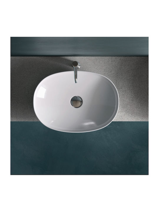 Rak Ceramics Variant Επικαθήμενος Νιπτήρας Πορσελάνης 60x36cm Λευκός