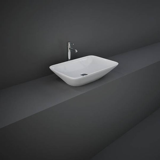 Rak Ceramics Variant Επικαθήμενος Νιπτήρας Πορσελάνης 55x36cm Λευκός