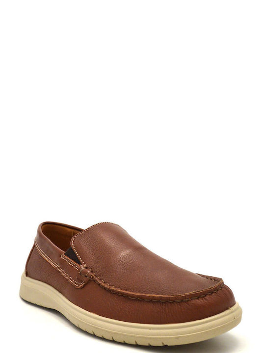 Imac Men's Leather Loafers Tabac Brown