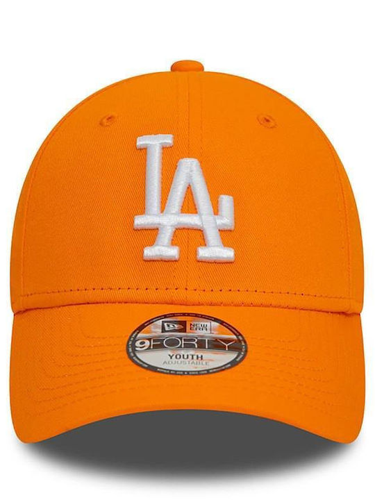 New Era Kids' Hat Jockey Fabric League Ess 9forty La Dodgers Orange