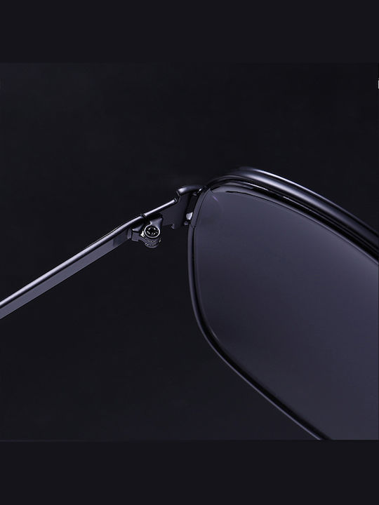 Techsuit Women's Sunglasses with Purple Metal Frame and Purple Gradient Polarized Lens