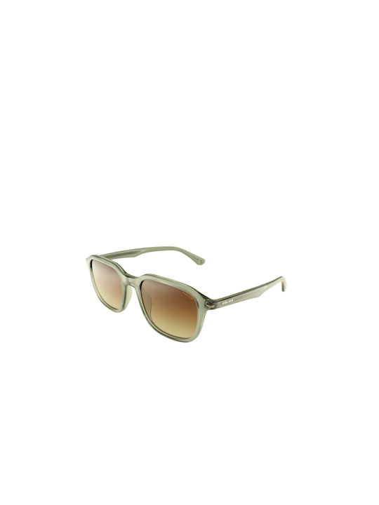 Police Sunglasses with Green Plastic Frame and Brown Gradient Mirror Lens SPLL81 0819