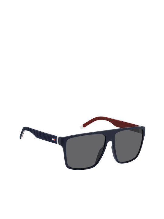 Tommy Hilfiger Men's Sunglasses with Navy Blue Plastic Frame and Gray Lens TH1717/S FLL/IR