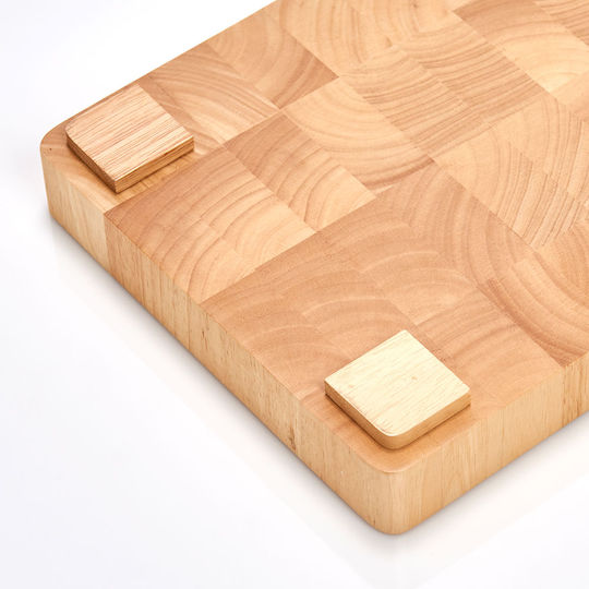 Zeller Rectangular Wooden Chopping Board Beige 42x27cm