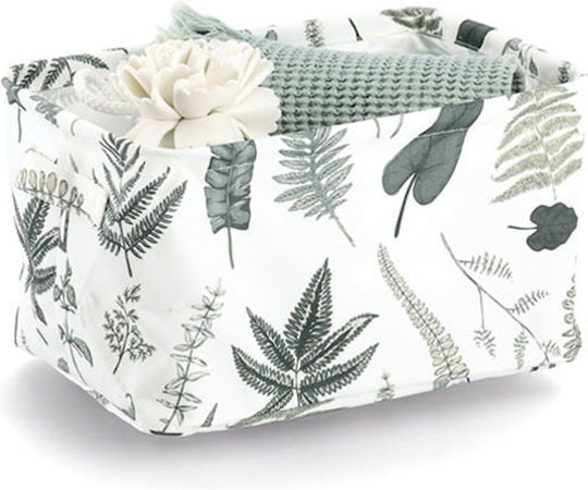Storage Basket Fabric White 28x21x16cm 1pcs