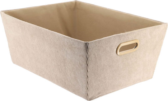 Aufbewahrungskorb Stoff Beige 32.5x45x18cm 1Stück