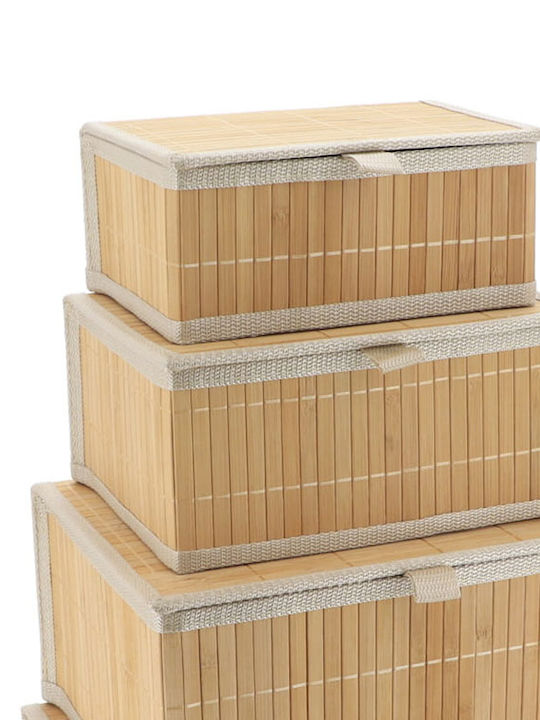 Aufbewahrungskorb Bamboo Beige 4Stück