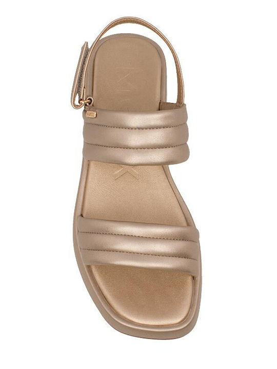 Women's Leather Platform Shoes Gold