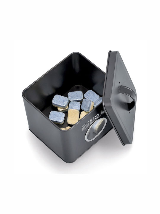 Zeller Metallic Storage Box with Lid Gray 18x15.5x14cm 1pcs