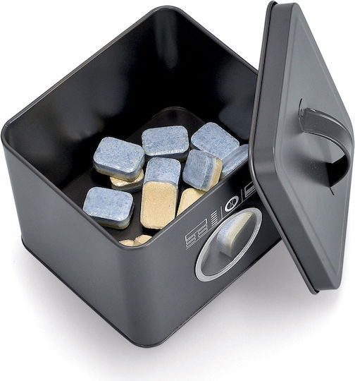 Zeller Metallisch Aufbewahrungsbox mit Deckel Gray 18x15.5x14cm 1Stück