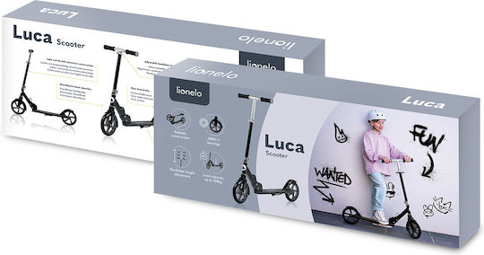 Lionelo Παιδικό Πατίνι Αναδιπλούμενο Luca Δίτροχο Black Carbon Pink
