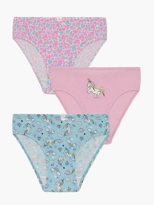 Minerva Set Kinder-Slips Pink-l.blue 3Stück