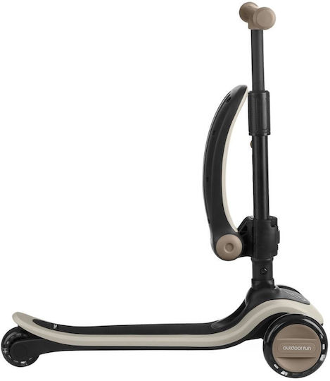 Kikka Boo Kids Scooter Treo 3-Wheel with Seat for 12 Months Beige