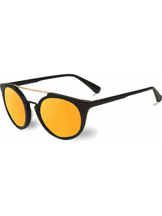 Vuarnet Sunglasses with Black Frame and Yellow Mirror Lens VL160200012124