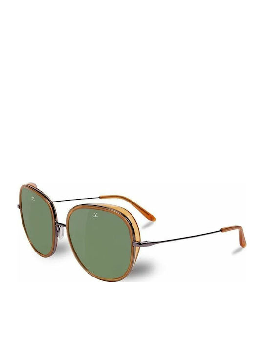 Vuarnet Sunglasses Brown with Mixed Frame & Green Lens Vuarnet Sunglasses Brown with Mixed Frame & Green Lens