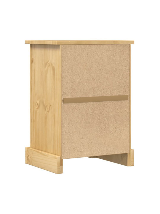 Nachttisch Metall Beige 45x35x64cm