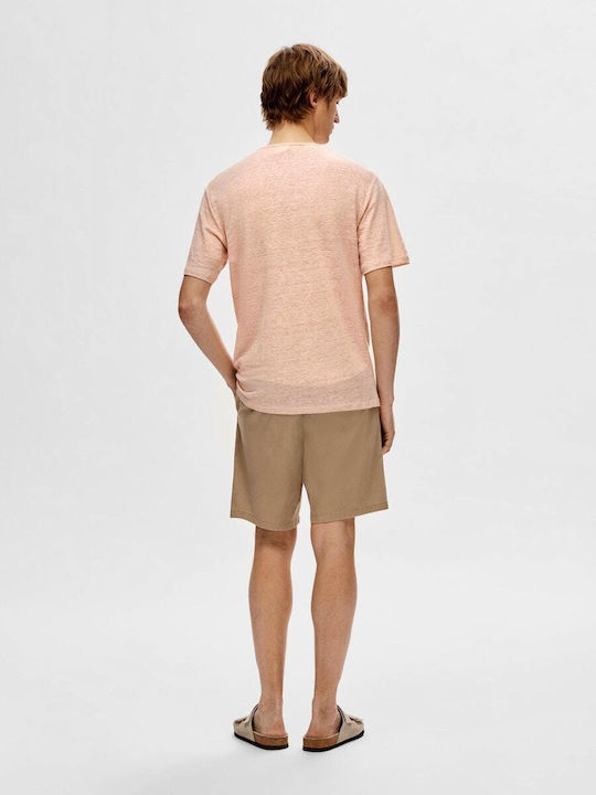 Selected Men's Short Sleeve T-shirt Pink