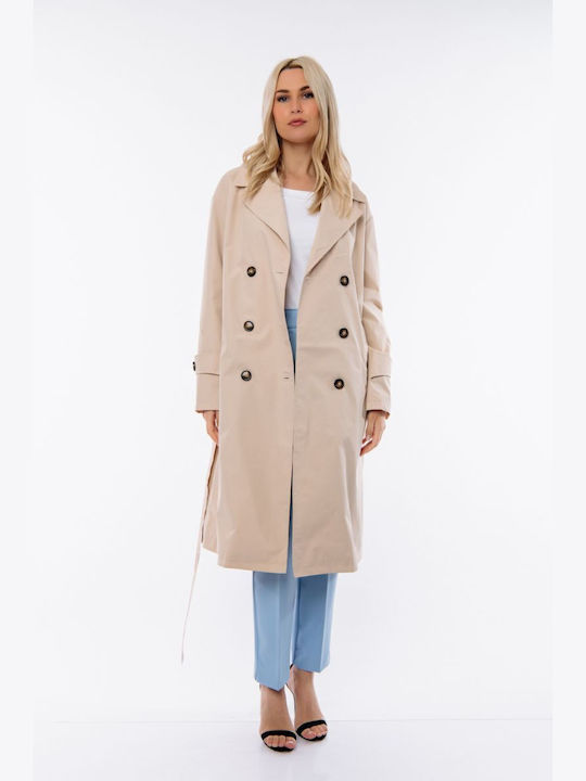 Damen beige Trenchcoat