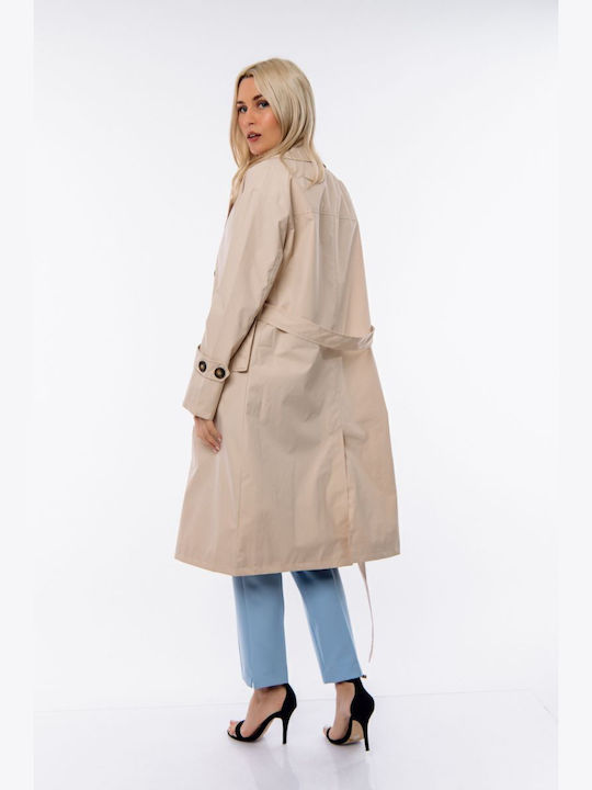 Damen beige Trenchcoat