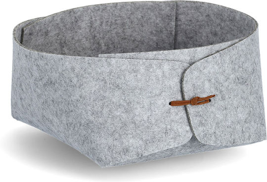 Storage Basket Fabric Gray 19x19x11.5cm 1pcs