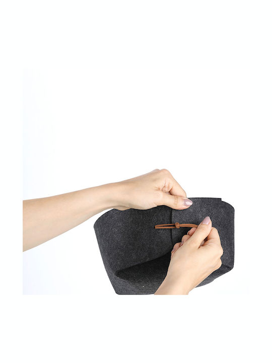 Storage Basket Fabric Gray 19x19x11.5cm 1pcs