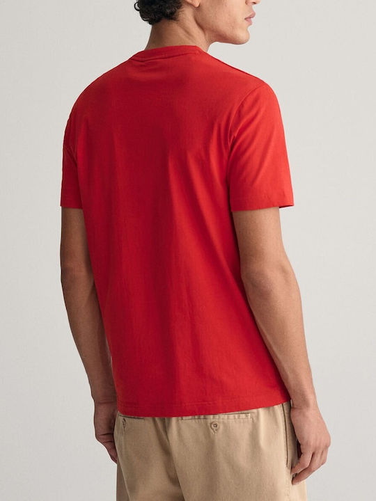 Gant Herren T-Shirt Kurzarm Red