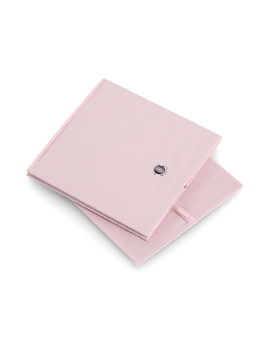Zeller Kinder Aufbewahrungsbox Faltbar aus Stoff Rosa 28x28x28cm 1Stück