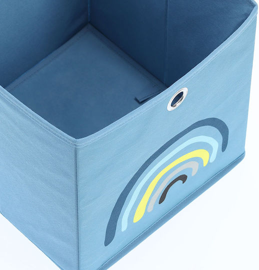 Zeller Kinder Aufbewahrungsbox Faltbar aus Stoff Blau 28x28x28cm 1Stück