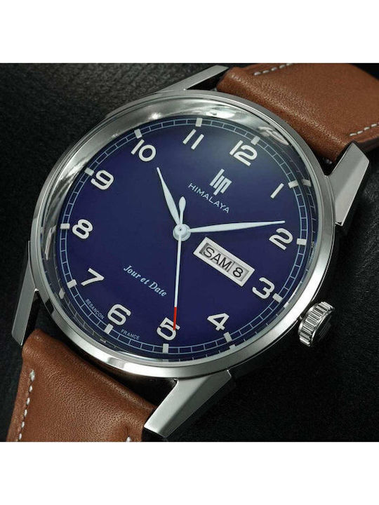 Lip Watches Himalaya Uhr Batterie mit Lederarmband Lip Watches Himalaya Uhr Batterie mit Lederarmband