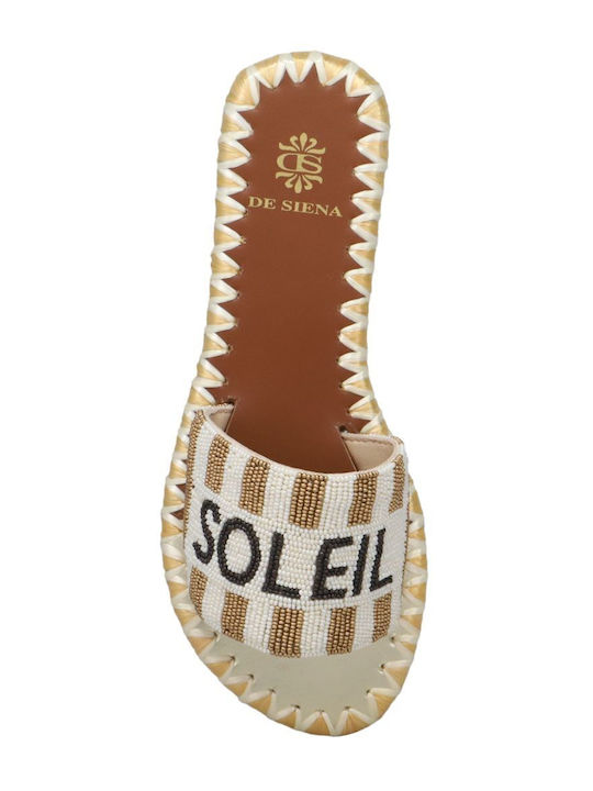 123_24 Soleil Soleil Sandalen De Siena Gold Leder