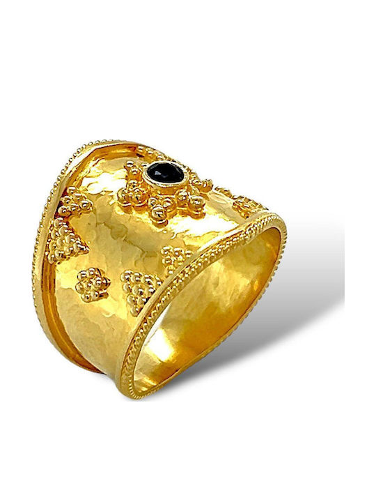 Xryseio Damen Ring mit Steinen aus Gold 18K