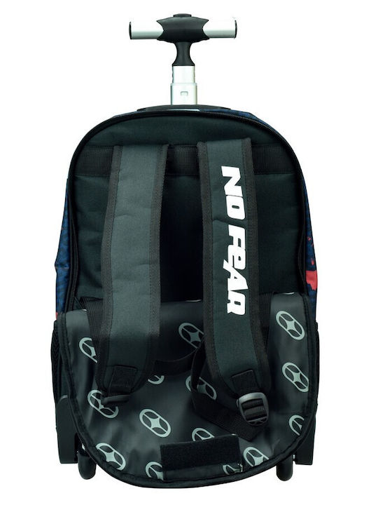 No Fear School Bag Trolley Elementary, Elementary Blue with Water Bottle Holder 30Liters