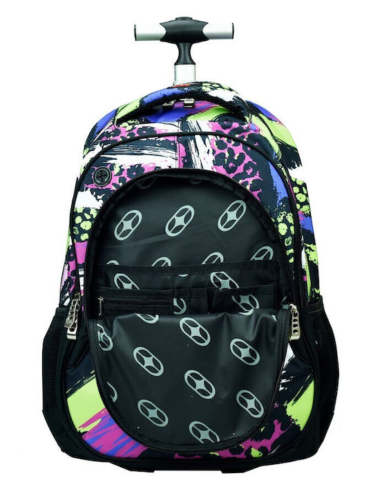 No Fear School Bag Trolley Elementary, Elementary Multicolour with Water Bottle Holder 30Liters