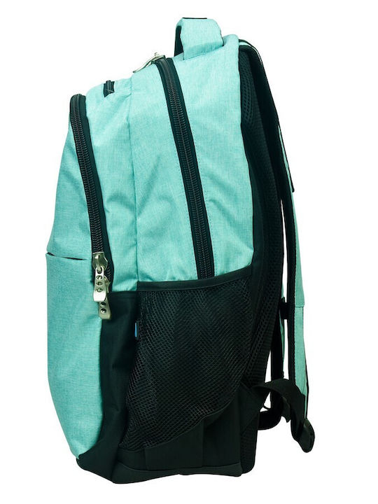 No Fear School Bag Backpack Elementary, Elementary Turquoise with Water Bottle Holder