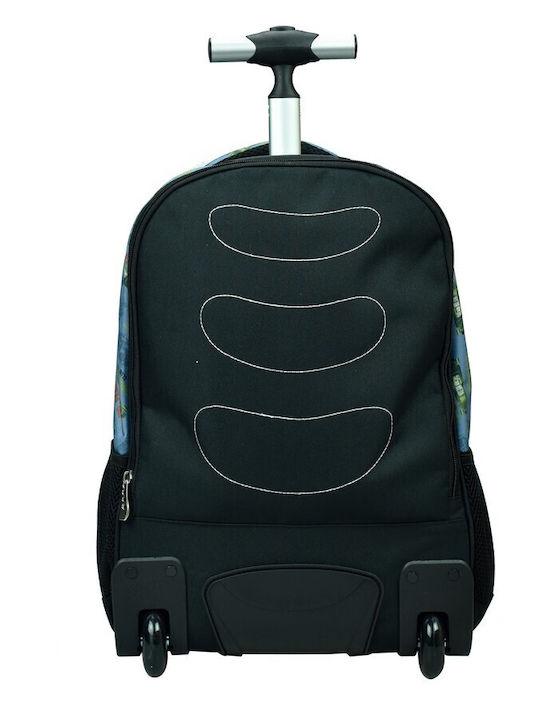 No Fear School Bag Trolley Elementary, Elementary Black with Water Bottle Holder 30Liters
