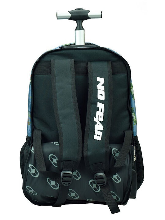 No Fear School Bag Trolley Elementary, Elementary Black with Water Bottle Holder 30Liters