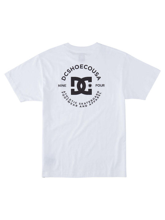 DC T-shirt Bărbătesc cu Mânecă Scurtă Alb